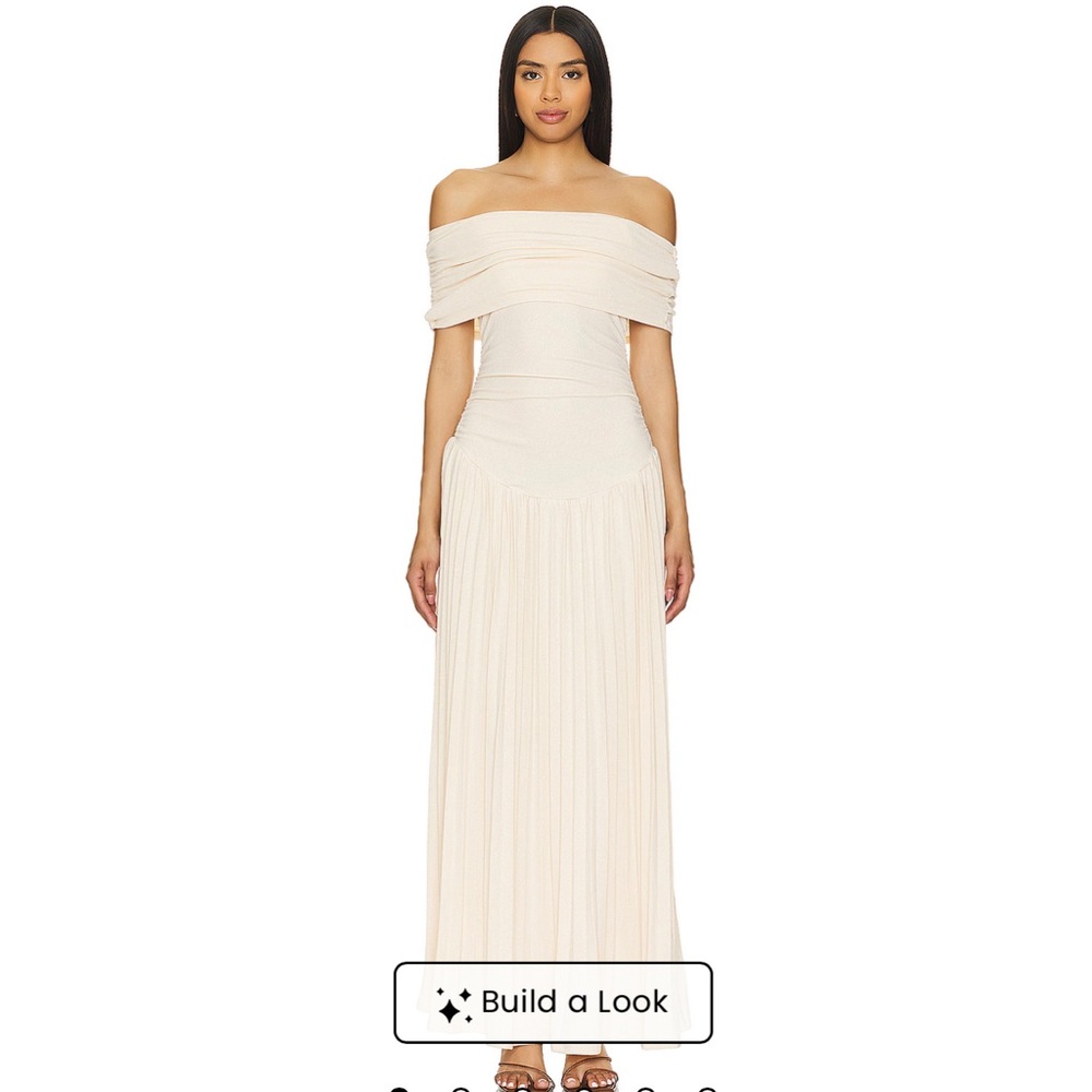 Lioness Strapless Cream Maxi Dress